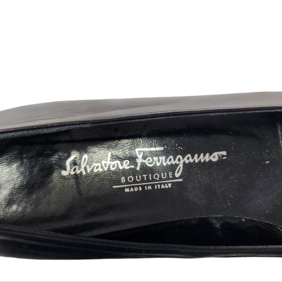 Salvatore Ferragamo black leather dress shoes Size 9 US - Picture 6 of 9